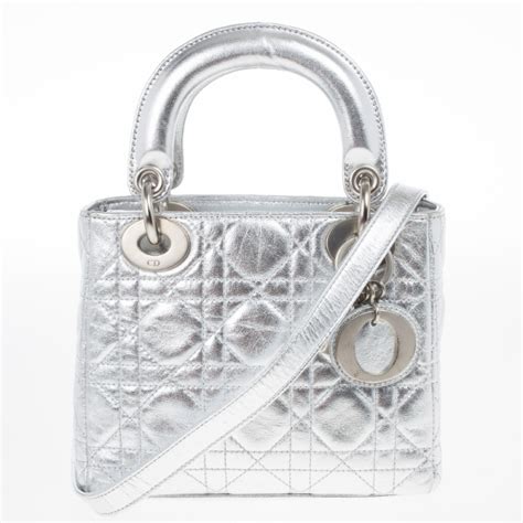 silver lady dior handbag|christian Dior lady handbag price.